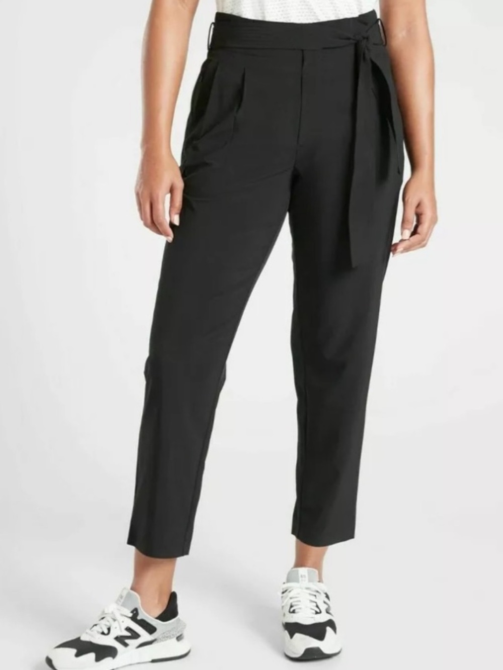 Athleta Skyline Pant II Black Belted Travel High Rise Pant Size 2 Petite
